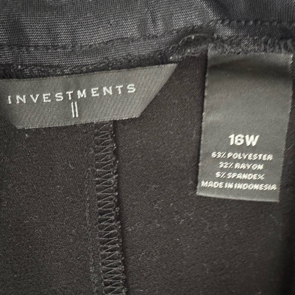 Investments II Black Slim Fit Trousers - Size 16W - Picture 5 of 5